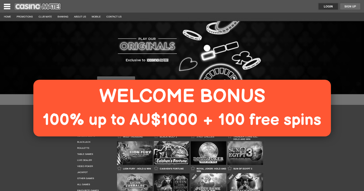 Casino Mate - Australia's Fast Payout Casino Experience